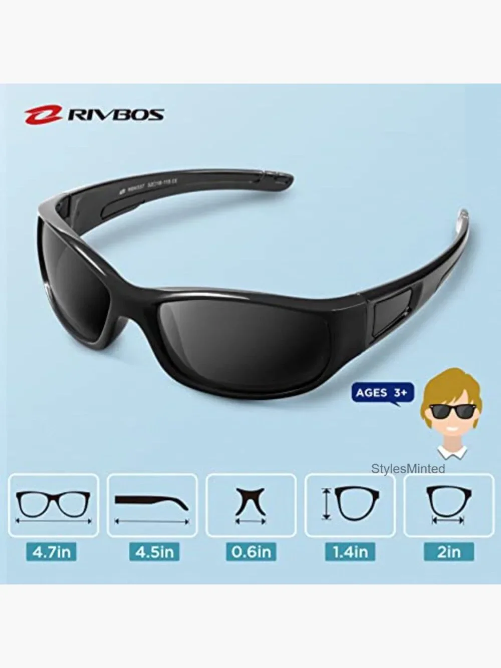 Kids Polarized UV Protection Sunglasses with Strap